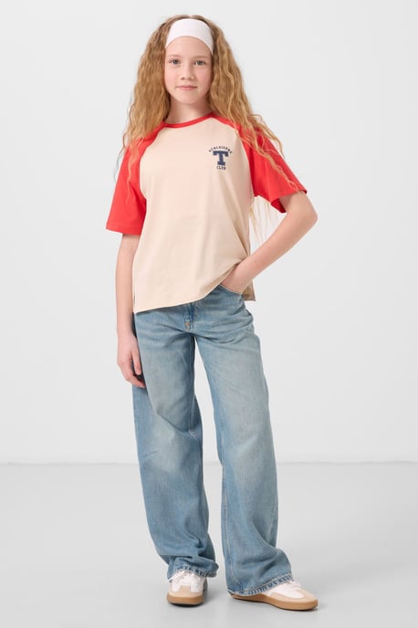 T-Shirt mit Rundhalsausschnitt, Relaxed Fit und Textprint - Image 4
