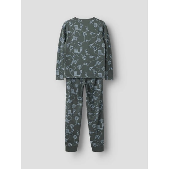 Name It Jungen-Langarm-Pyjamaset NKMNIGHTSET Fußballprint - Image 5