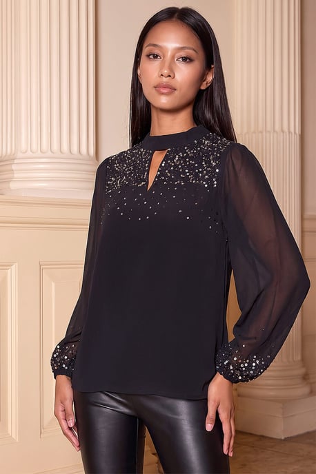 Roman Petite Top mit Perlen und Schlüssellochausschnitt - Image 1
