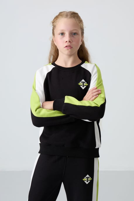 Color Blocked Wide Leg Trainingsanzug-Set - Image 2