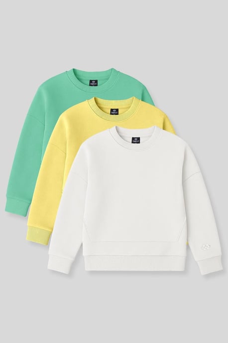 2er-Pack Sweatshirts mit Rippenstruktur und Rundhalsausschnitt - Image 1