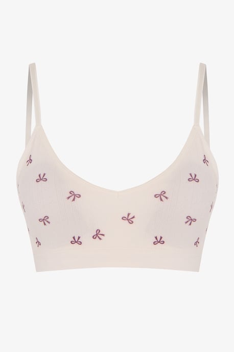 Spitzenmuster Nahtloses Bralette mit herausnehmbaren Polstern - Image 5