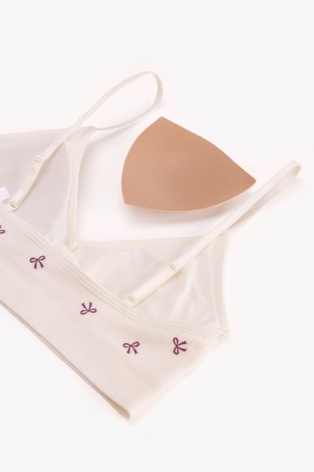 Spitzenmuster Nahtloses Bralette mit herausnehmbaren Polstern - Image 6