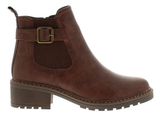 Platino Damen-Stiefeletten Melanie mit Reißverschluss braun - Image 2