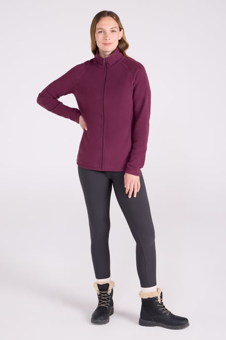 'Raso' Damen-Fleecejacke mit durchgehendem Reißverschluss, Softtouch, warm, Outdoor-Zwischenschicht, atmungsaktive Weste, Bordeauxrot - Image 3