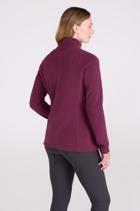 'Raso' Damen-Fleecejacke mit durchgehendem Reißverschluss, Softtouch, warm, Outdoor-Zwischenschicht, atmungsaktive Weste, Bordeauxrot - Image 4
