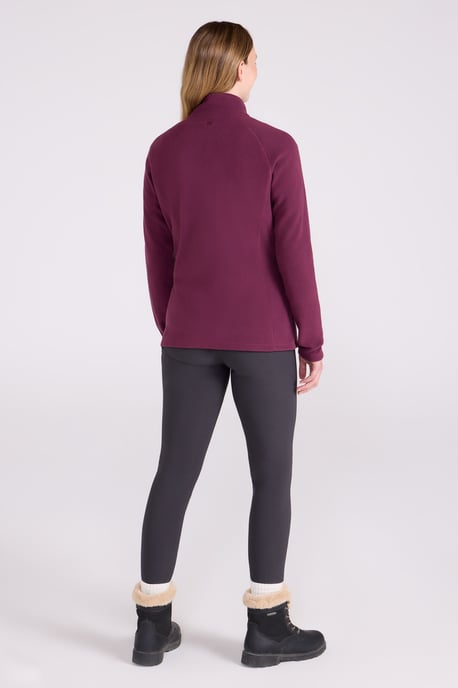 'Raso' Damen-Fleecejacke mit durchgehendem Reißverschluss, Softtouch, warm, Outdoor-Zwischenschicht, atmungsaktive Weste, Bordeauxrot - Image 5