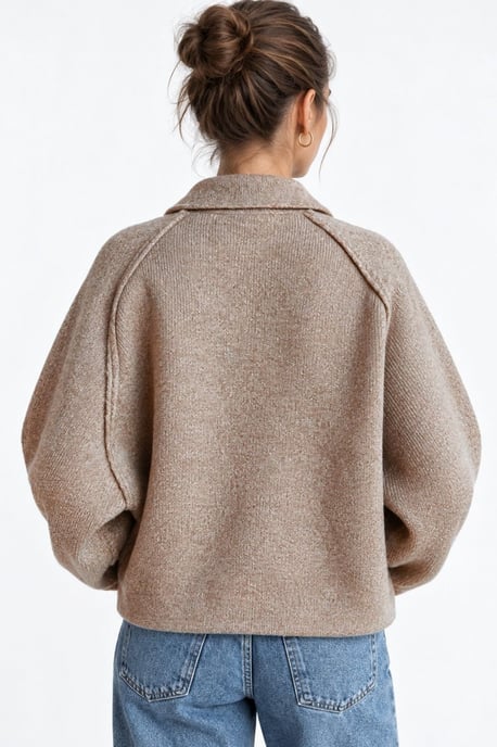 Soft Touch Strickjacke mit Reißverschluss - Image 3