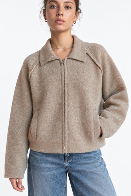 Soft Touch Strickjacke mit Reißverschluss - Image 4