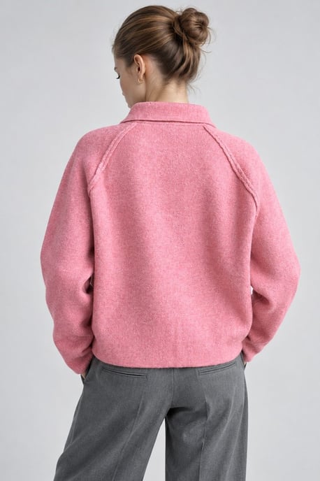 Soft-Touch-Strick-Cardigan mit Reißverschluss - Image 3