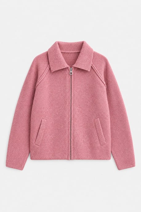 Soft-Touch-Strick-Cardigan mit Reißverschluss - Image 6