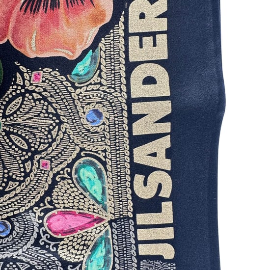 Jil Sander Floral-Print Schal aus mehrfarbiger Seide - Image 3