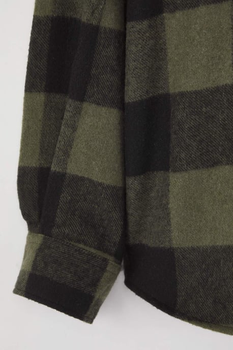 TRENDYOL MAN Herren Khaki Kariert Lang Regular Fit Große Größen Hemden - Image 5