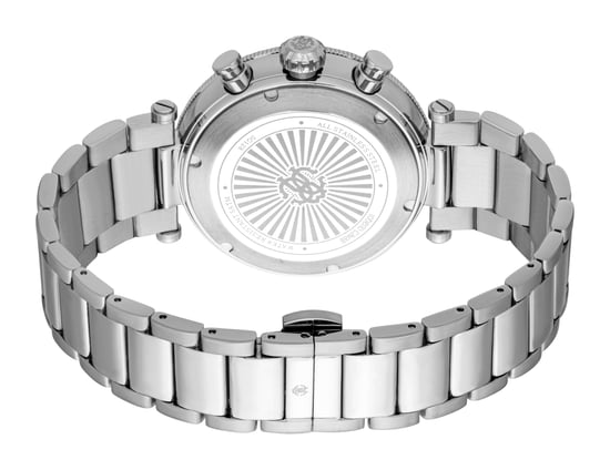 ROBERTO CAVALLI Herrenuhr, Gehäuse in Silberfarbe, schwarzes Zifferblatt, Metallarmband aus Edelstahl, Chronograph, 10 ATM - Image 2