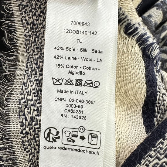 Dior Oblique Schal aus grauer Seide - Image 6
