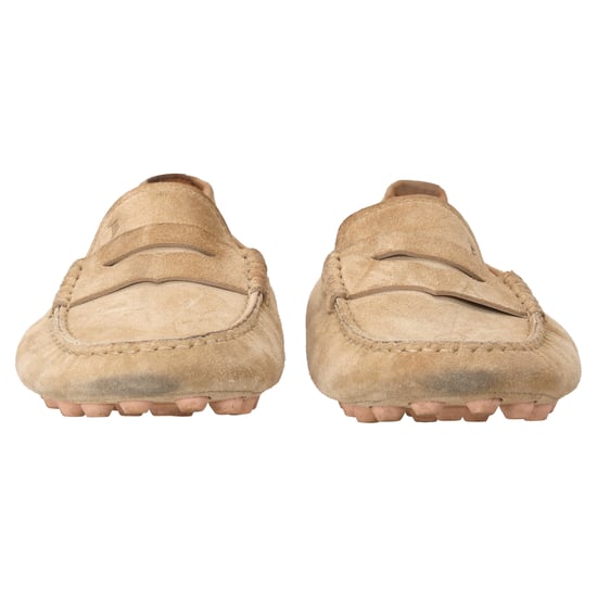 Tod's City Gommino Mokassins aus beigefarbenem Veloursleder - Image 4