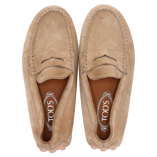 Tod's City Gommino Mokassins aus beigefarbenem Veloursleder - Image 5
