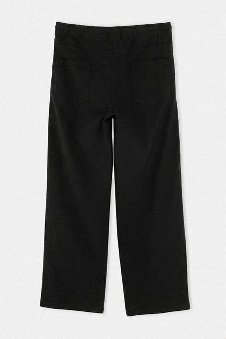 TRENDYOL MAN Herren Schwarz Einfarbig Weites Bein Normale Taille Hosen - Image 5