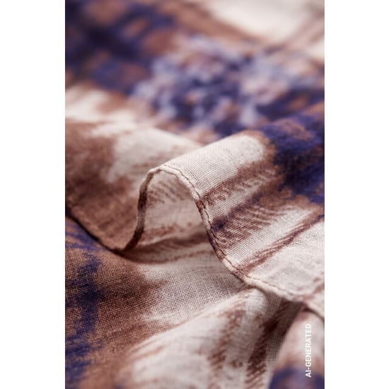 Monari Schal mit Karomuster 810265 554 Tiramisu-Muster - Image 3