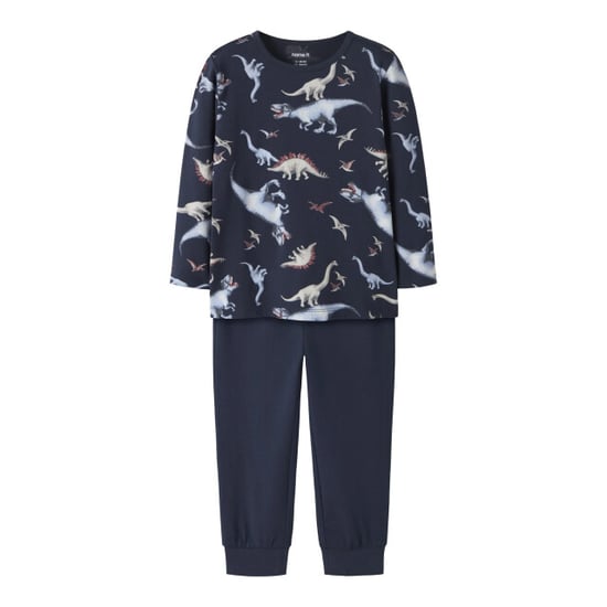 Name It Jungen-Langpyjama-Set NMMNIGHTSET DINO Dunkelblau mit Dinosaurierprint - Image 1