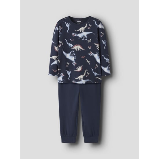 Name It Jungen-Langpyjama-Set NMMNIGHTSET DINO Dunkelblau mit Dinosaurierprint - Image 2