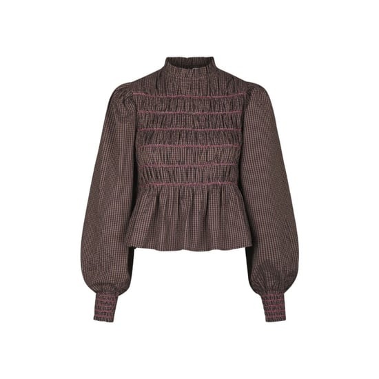 Neo Noir Oliana Check Bluse 170534 306 Dusty Brown - Image 1