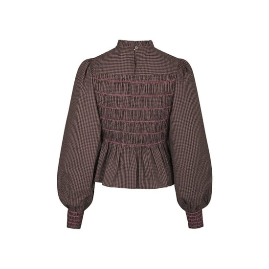 Neo Noir Oliana Check Bluse 170534 306 Dusty Brown - Image 5