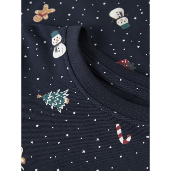 Name It Jungen/Mädchen Kinder-Weihnachtspyjama-Set NMNVISMAS Dunkelblau - Image 3