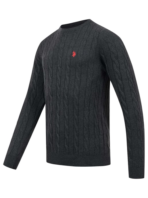 U.S. POLO ASSN. Herren Pullover – Zopfstrick aus 100% Baumwolle - Image 2