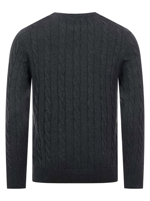 U.S. POLO ASSN. Herren Pullover – Zopfstrick aus 100% Baumwolle - Image 3
