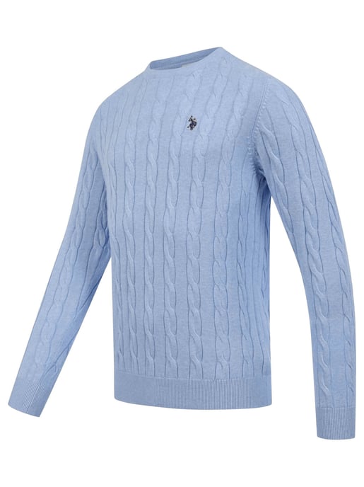U.S. POLO ASSN. Herren Pullover – Zopfstrick aus 100% Baumwolle - Image 2