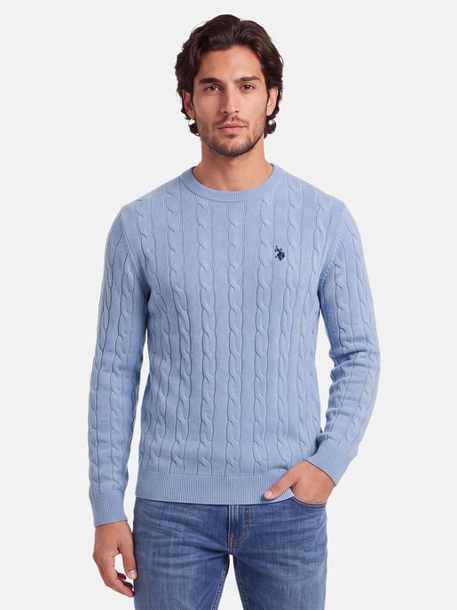 U.S. POLO ASSN. Herren Pullover – Zopfstrick aus 100% Baumwolle - Image 5