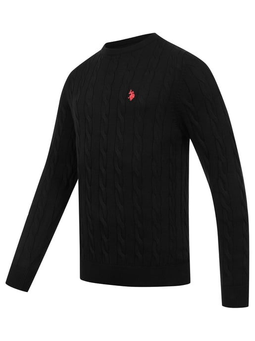 U.S. POLO ASSN. Herren Pullover – Zopfstrick aus 100% Baumwolle - Image 2