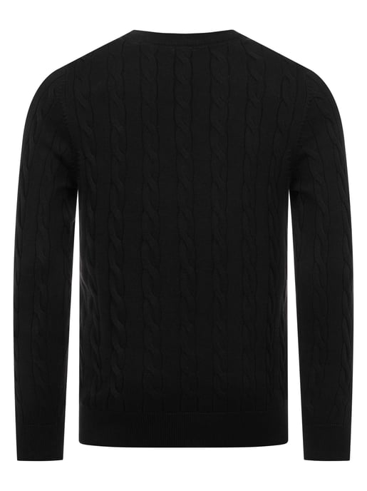 U.S. POLO ASSN. Herren Pullover – Zopfstrick aus 100% Baumwolle - Image 3