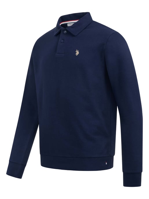 U.S. POLO ASSN. Herren Sweatpolo USEthaan – Polokragen mit Knopfleiste & Logo-Stickerei - Image 2