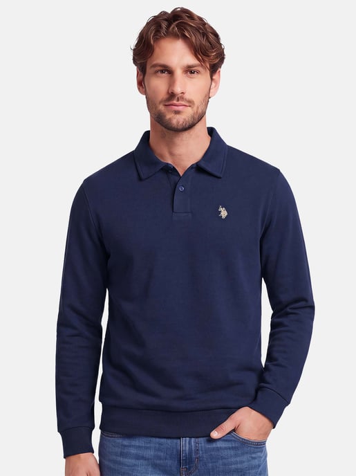 U.S. POLO ASSN. Herren Sweatpolo USEthaan – Polokragen mit Knopfleiste & Logo-Stickerei - Image 5