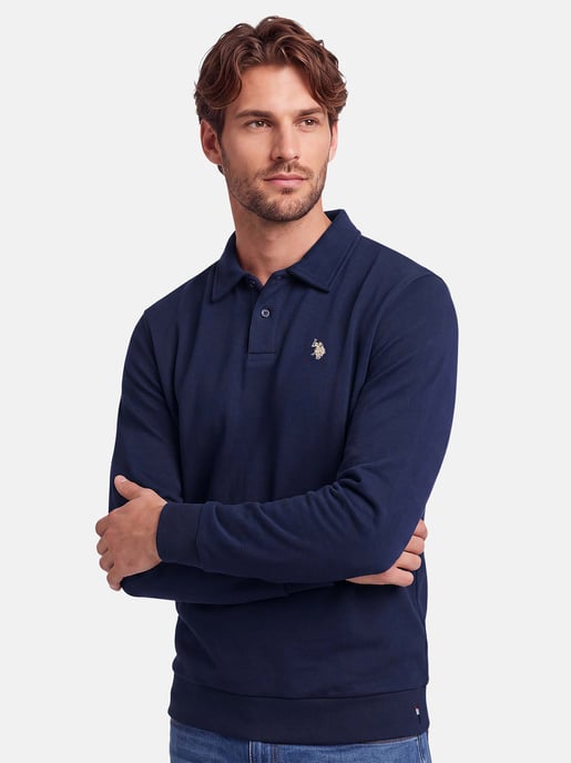 U.S. POLO ASSN. Herren Sweatpolo USEthaan – Polokragen mit Knopfleiste & Logo-Stickerei - Image 6