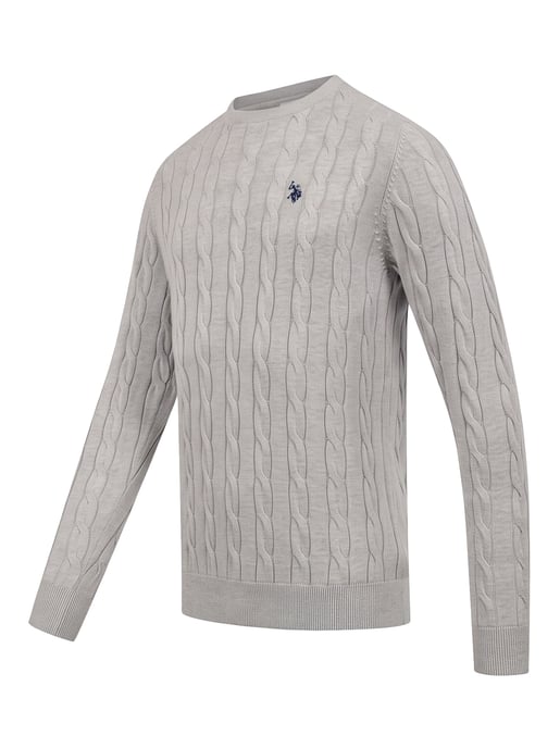 U.S. POLO ASSN. Herren Pullover – Zopfstrick aus 100% Baumwolle - Image 2