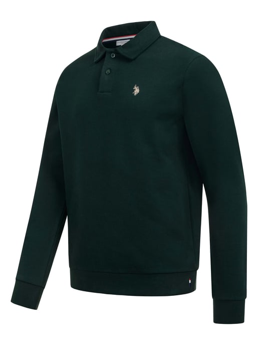 U.S. POLO ASSN. Herren Sweatpolo USEthaan – Polokragen mit Knopfleiste & Logo-Stickerei - Image 2