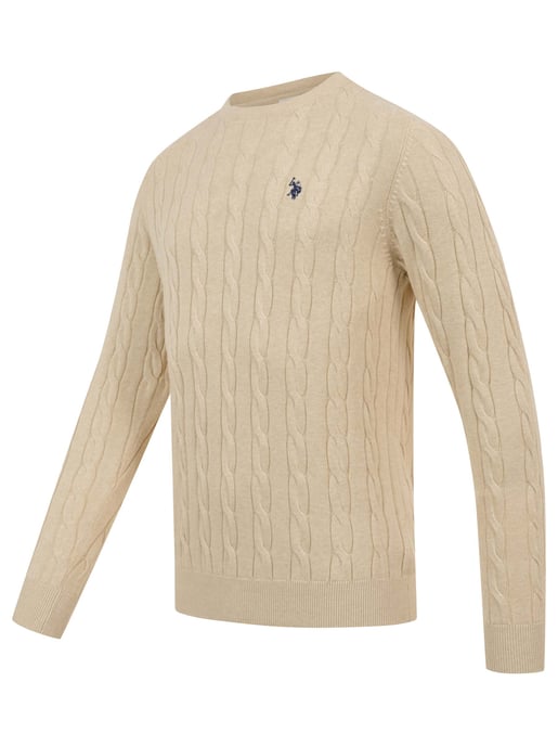U.S. POLO ASSN. Herren Pullover – Zopfstrick aus 100% Baumwolle - Image 2