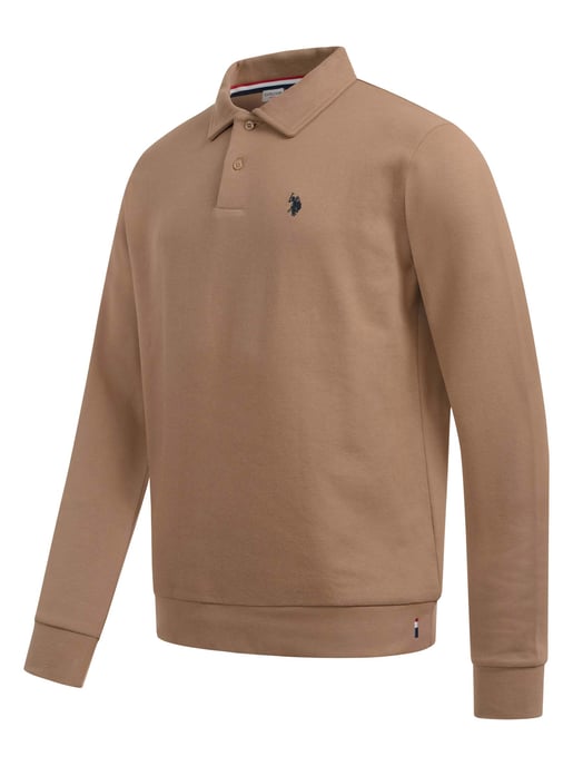 U.S. POLO ASSN. Herren Sweatpolo USEthaan – Polokragen mit Knopfleiste & Logo-Stickerei - Image 2