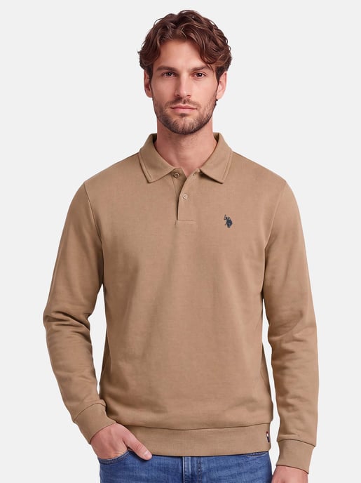 U.S. POLO ASSN. Herren Sweatpolo USEthaan – Polokragen mit Knopfleiste & Logo-Stickerei - Image 5