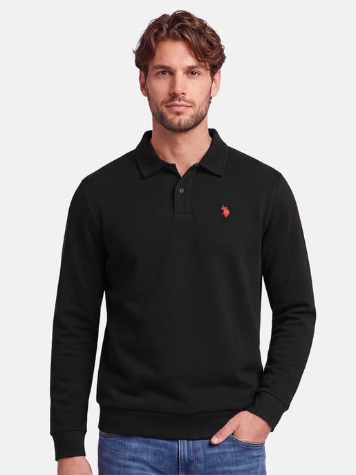 U.S. POLO ASSN. Herren Sweatpolo USEthaan – Polokragen mit Knopfleiste & Logo-Stickerei - Image 5