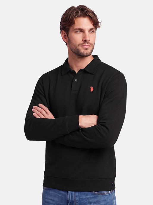 U.S. POLO ASSN. Herren Sweatpolo USEthaan – Polokragen mit Knopfleiste & Logo-Stickerei - Image 6