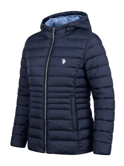 U.S. POLO ASSN. Damen Steppjacke – leicht, mit Kapuze & Logo - Image 2