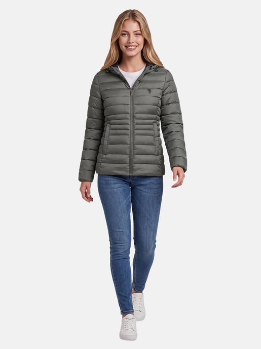 U.S. POLO ASSN. Damen Steppjacke – leicht, mit Kapuze & Logo - Image 4