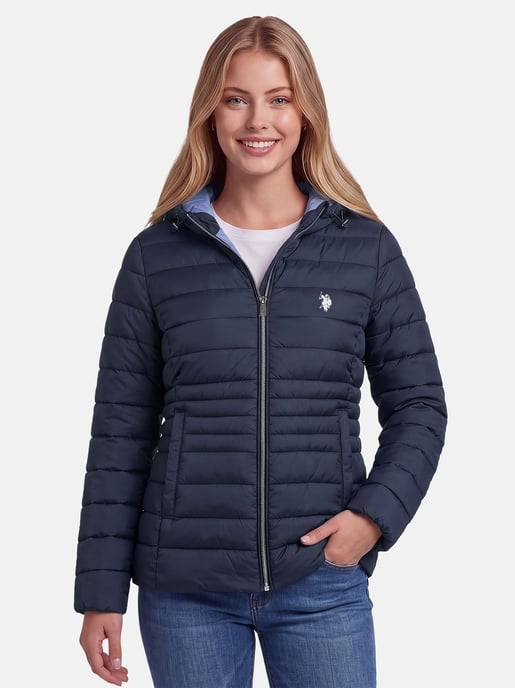 U.S. POLO ASSN. Damen Steppjacke – leicht, mit Kapuze & Logo - Image 5