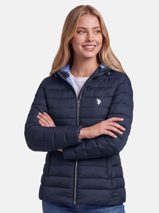 U.S. POLO ASSN. Damen Steppjacke – leicht, mit Kapuze & Logo - Image 6