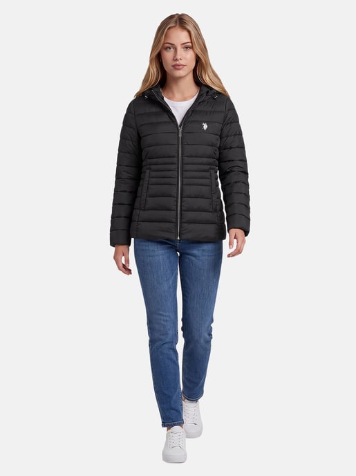 U.S. POLO ASSN. Damen Steppjacke – leicht, mit Kapuze & Logo - Image 4