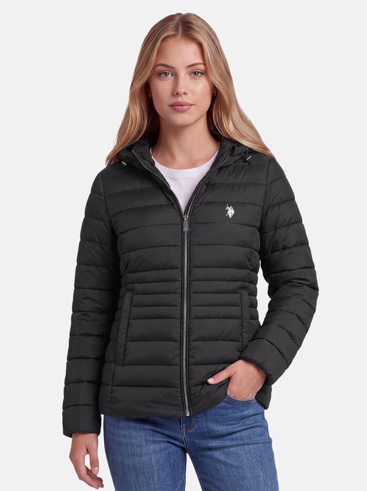 U.S. POLO ASSN. Damen Steppjacke – leicht, mit Kapuze & Logo - Image 5